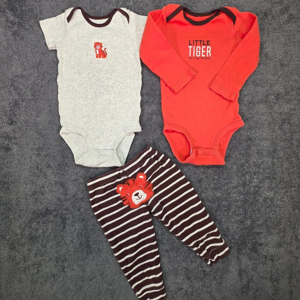Carter’s Baby Tiger Outfit Set 12M 3pc Cotton